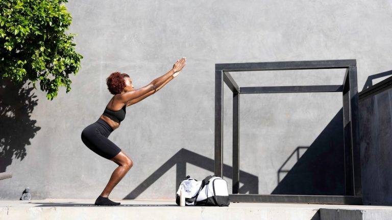 a person doing a back bend